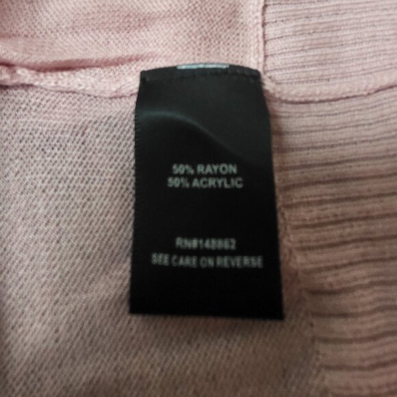 NWOT Torrid light pastel pink wrap-look long sleeve sweater lightweight size 00 - Picture 5 of 8